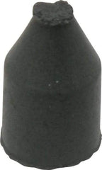 Cratex - 3/8" Max Diam x 5/8" Long, Cone, Rubberized Point - Coarse Grade, Silicon Carbide, 1/16" Arbor Hole, Unmounted - Exact Tool & Supply