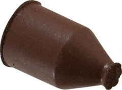 Cratex - 3/8" Max Diam x 5/8" Long, Cone, Rubberized Point - Fine Grade, Silicon Carbide, 1/16" Arbor Hole, Unmounted - Exact Tool & Supply