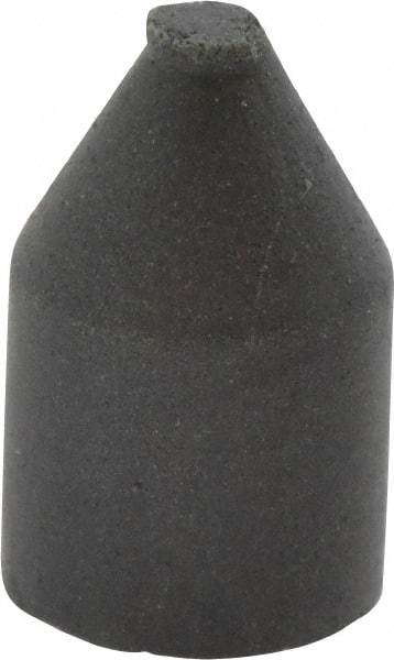 Cratex - 3/8" Max Diam x 5/8" Long, Cone, Rubberized Point - Very Fine Grade, Silicon Carbide, 1/16" Arbor Hole, Unmounted - Exact Tool & Supply