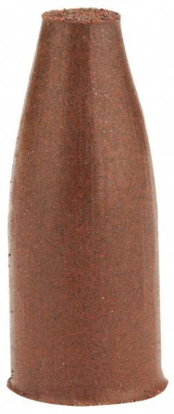 Cratex - 3/8" Max Diam x 1" Long, Cone, Rubberized Point - Fine Grade, Silicon Carbide, 1/8" Arbor Hole, Unmounted - Exact Tool & Supply