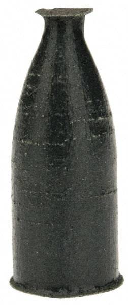 Cratex - 3/8" Max Diam x 1" Long, Cone, Rubberized Point - Very Fine Grade, Silicon Carbide, 1/8" Arbor Hole, Unmounted - Exact Tool & Supply