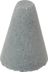 Cratex - 5/8" Max Diam x 7/8" Long, Taper, Rubberized Point - Coarse Grade, Silicon Carbide, 1/8" Arbor Hole, Unmounted - Exact Tool & Supply