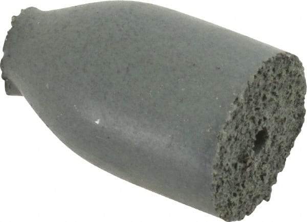 Cratex - 1/2" Max Diam x 7/8" Long, Cone, Rubberized Point - Coarse Grade, Silicon Carbide, 1/8" Arbor Hole, Unmounted - Exact Tool & Supply