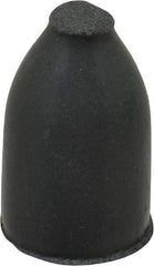 Cratex - 1/2" Max Diam x 7/8" Long, Cone, Rubberized Point - Very Fine Grade, Silicon Carbide, 1/8" Arbor Hole, Unmounted - Exact Tool & Supply