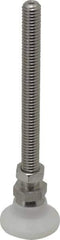 Vlier - 3/8-16 Bolt Thread, Studded Pivotal Stud Mount Leveling Pad & Mount - 2,800 Max Lb Capacity, 1-1/4" Base Diam - Exact Tool & Supply