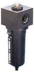 Parker - 3/4" Port Coalescing Filter - Aluminum Bowl, Manual Drain, 250 Max psi, 3.62" Long x 11.9" High - Exact Tool & Supply