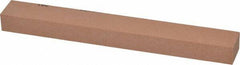 Made in USA - 180 Grit Aluminum Oxide Rectangular Polishing Stone - Very Fine Grade, 3/4" Wide x 6" Long x 1/2" Thick - Exact Tool & Supply