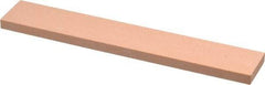Made in USA - 320 Grit Aluminum Oxide Rectangular Polishing Stone - Extra Fine Grade, 1" Wide x 6" Long x 1/4" Thick - Exact Tool & Supply