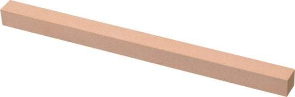 Made in USA - 400 Grit Aluminum Oxide Square Polishing Stone - Super Fine Grade, 3/8" Wide x 6" Long x 3/8" Thick - Exact Tool & Supply