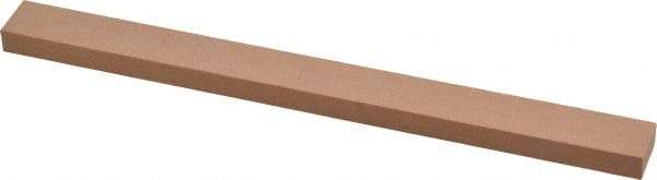 Made in USA - 320 Grit Aluminum Oxide Rectangular Polishing Stone - Extra Fine Grade, 1/2" Wide x 6" Long x 1/4" Thick - Exact Tool & Supply