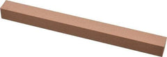 Made in USA - 320 Grit Aluminum Oxide Square Polishing Stone - Extra Fine Grade, 1/2" Wide x 6" Long x 1/2" Thick - Exact Tool & Supply