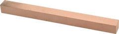 Made in USA - 400 Grit Aluminum Oxide Square Polishing Stone - Super Fine Grade, 1/2" Wide x 6" Long x 1/2" Thick - Exact Tool & Supply