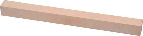 Made in USA - 600 Grit Aluminum Oxide Square Polishing Stone - Super Fine Grade, 1/2" Wide x 6" Long x 1/2" Thick - Exact Tool & Supply