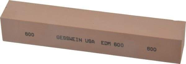 Made in USA - 600 Grit Aluminum Oxide Square Polishing Stone - Super Fine Grade, 1" Wide x 6" Long x 1" Thick - Exact Tool & Supply