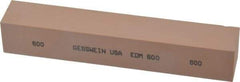 Made in USA - 600 Grit Aluminum Oxide Square Polishing Stone - Super Fine Grade, 1" Wide x 6" Long x 1" Thick - Exact Tool & Supply