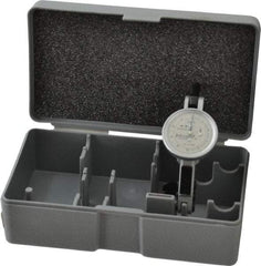 INTERAPID - 0.4 mm Range, 0.002 mm Dial Graduation, Horizontal Dial Test Indicator - 1.1811 Inch White Dial, 0-10-0 Dial Reading - Exact Tool & Supply