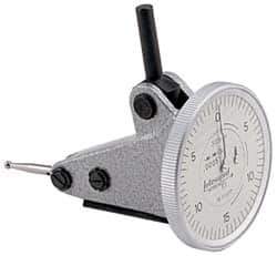 INTERAPID - 1.6 mm Range, 0.01 mm Dial Graduation, Vertical Dial Test Indicator - 1.1811 Inch White Dial, 0-40-0 Dial Reading - Exact Tool & Supply