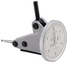 INTERAPID - 1.6 mm Range, 0.01 mm Dial Graduation, Vertical Dial Test Indicator - 1.1811 Inch White Dial, 0-40-0 Dial Reading - Exact Tool & Supply