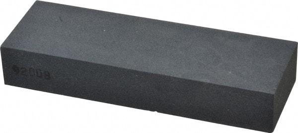 Made in USA - 6" Long x 2" Wide x 5/8" Thick, Silicon Carbide Sharpening Stone - Rectangle, Medium Grade - Exact Tool & Supply