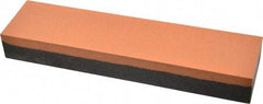 Made in USA - 8" Long x 2" Wide x 1" Thick, Aluminum Oxide Sharpening Stone - Rectangle, Coarse, Fine Grade - Exact Tool & Supply