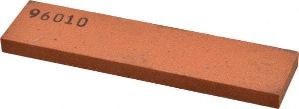 Made in USA - 4" Long x 1" Wide x 1/4" Thick, Aluminum Oxide Sharpening Stone - Rectangle, Fine Grade - Exact Tool & Supply
