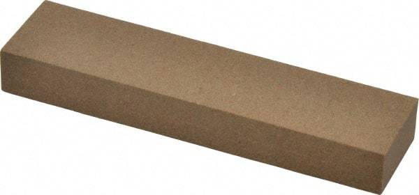 Made in USA - 4" Long x 1" Wide x 1/2" Thick, Aluminum Oxide Sharpening Stone - Rectangle, Medium Grade - Exact Tool & Supply