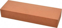 Made in USA - 6" Long x 2" Wide x 1" Thick, Aluminum Oxide Sharpening Stone - Rectangle, Fine Grade - Exact Tool & Supply