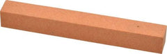 Made in USA - 4" Long x 1/2" Wide x 1/2" Thick, Aluminum Oxide Sharpening Stone - Square, Fine Grade - Exact Tool & Supply