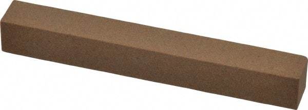 Made in USA - 4" Long x 1/2" Wide x 1/2" Thick, Aluminum Oxide Sharpening Stone - Square, Medium Grade - Exact Tool & Supply