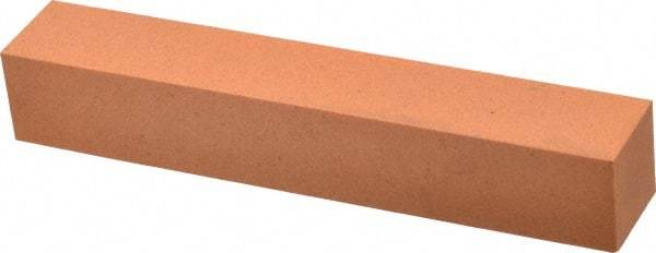 Made in USA - 6" Long x 1" Wide x 1" Thick, Aluminum Oxide Sharpening Stone - Square, Fine Grade - Exact Tool & Supply