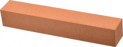 Made in USA - 6" Long x 1" Wide x 1" Thick, Aluminum Oxide Sharpening Stone - Square, Fine Grade - Exact Tool & Supply