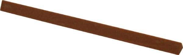 Made in USA - 4" Long x 1/4" Wide x 1/4" Thick, Aluminum Oxide Sharpening Stone - Triangle, Fine Grade - Exact Tool & Supply