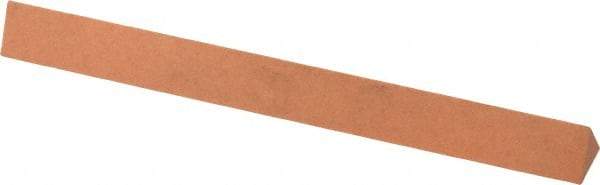 Made in USA - 4" Long x 3/8" Wide x 3/8" Thick, Aluminum Oxide Sharpening Stone - Triangle, Fine Grade - Exact Tool & Supply