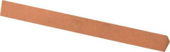 Made in USA - 4" Long x 3/8" Wide x 3/8" Thick, Aluminum Oxide Sharpening Stone - Triangle, Fine Grade - Exact Tool & Supply