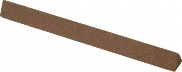 Made in USA - 4" Long x 3/8" Wide x 3/8" Thick, Aluminum Oxide Sharpening Stone - Triangle, Medium Grade - Exact Tool & Supply