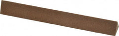 Made in USA - 4" Long x 1/2" Wide x 1/2" Thick, Aluminum Oxide Sharpening Stone - Triangle, Medium Grade - Exact Tool & Supply