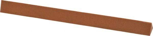 Made in USA - 6" Long x 1/2" Wide x 1/2" Thick, Aluminum Oxide Sharpening Stone - Triangle, Fine Grade - Exact Tool & Supply