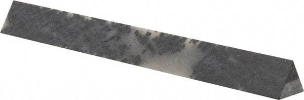 Made in USA - 3" Long x 3/8" Wide x 3/8" Thick, Novaculite Sharpening Stone - Triangle, Ultra Fine Grade - Exact Tool & Supply