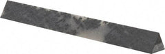 Made in USA - 3" Long x 3/8" Wide x 3/8" Thick, Novaculite Sharpening Stone - Triangle, Ultra Fine Grade - Exact Tool & Supply