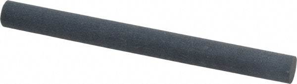 Made in USA - 4" Long x 3/8" Diam x 3/8" Thick, Silicon Carbide Sharpening Stone - Round, Fine Grade - Exact Tool & Supply