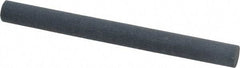 Made in USA - 4" Long x 3/8" Diam x 3/8" Thick, Silicon Carbide Sharpening Stone - Round, Fine Grade - Exact Tool & Supply