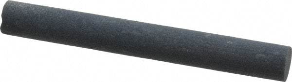 Made in USA - 4" Long x 1/2" Diam x 1/2" Thick, Silicon Carbide Sharpening Stone - Round, Fine Grade - Exact Tool & Supply