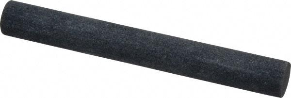 Made in USA - 4" Long x 1/2" Diam x 1/2" Thick, Silicon Carbide Sharpening Stone - Round, Medium Grade - Exact Tool & Supply