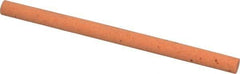 Made in USA - 4" Long x 1/4" Diam x 1/4" Thick, Aluminum Oxide Sharpening Stone - Round, Fine Grade - Exact Tool & Supply