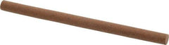 Made in USA - 4" Long x 1/4" Diam x 1/4" Thick, Aluminum Oxide Sharpening Stone - Round, Medium Grade - Exact Tool & Supply