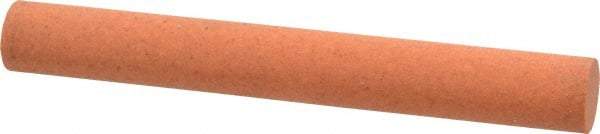 Made in USA - 4" Long x 1/2" Diam x 1/2" Thick, Aluminum Oxide Sharpening Stone - Round, Fine Grade - Exact Tool & Supply