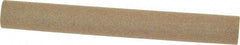 Made in USA - 4" Long x 1/2" Diam x 1/2" Thick, Aluminum Oxide Sharpening Stone - Round, Medium Grade - Exact Tool & Supply