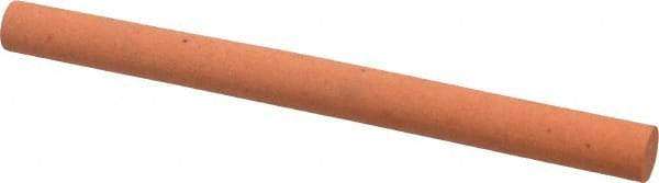 Made in USA - 6" Long x 1/2" Diam x 1/2" Thick, Aluminum Oxide Sharpening Stone - Round, Fine Grade - Exact Tool & Supply