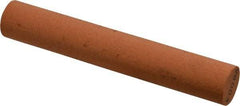 Made in USA - 6" Long x 1" Diam x 1" Thick, Aluminum Oxide Sharpening Stone - Round, Fine Grade - Exact Tool & Supply