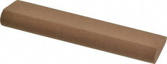 Made in USA - 4" Long x 1" Diam x 7/16" Thick, Aluminum Oxide Sharpening Stone - Round, Medium Grade - Exact Tool & Supply